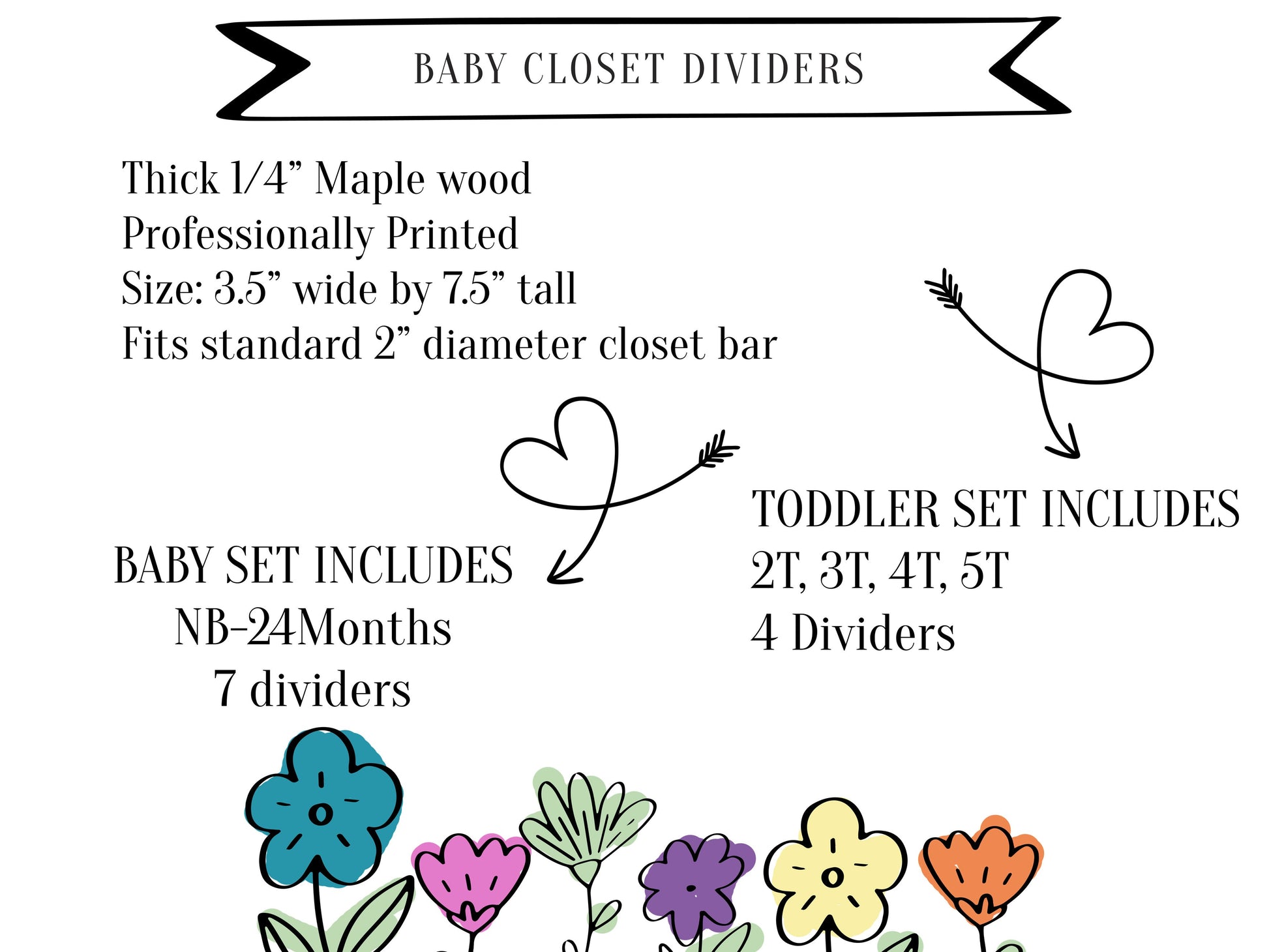 Amelia Collection Wreath Nursery Closet Divider